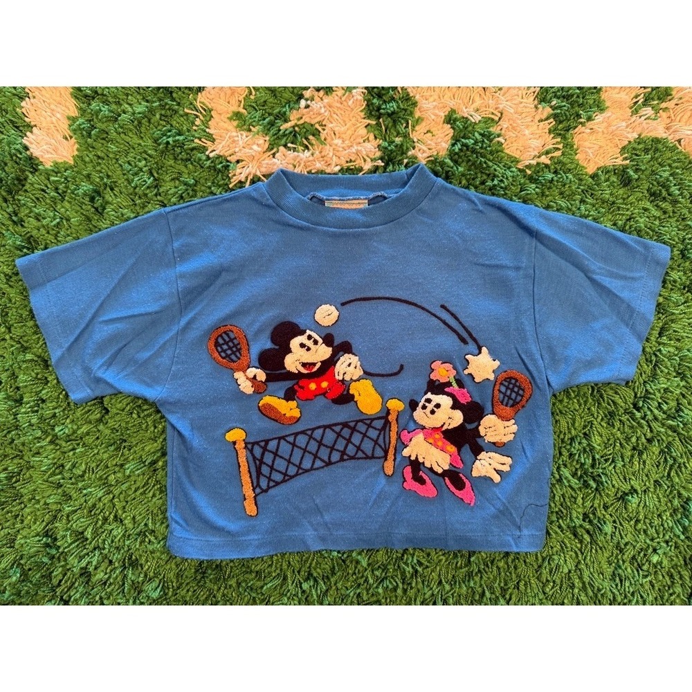 Vintage Disney classic cropped top Sunday Comics 80's‎